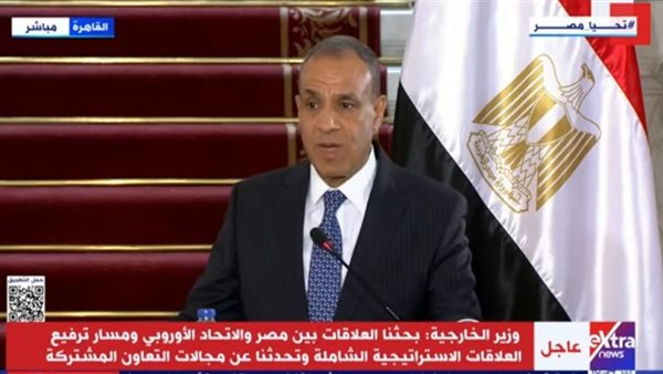بدر عبد العاطي في مؤتمر صحفي