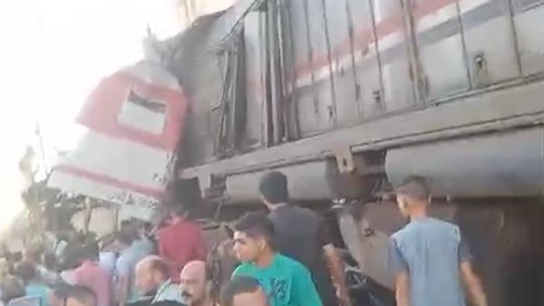 حادث تصادم قطارين في الشرقية  