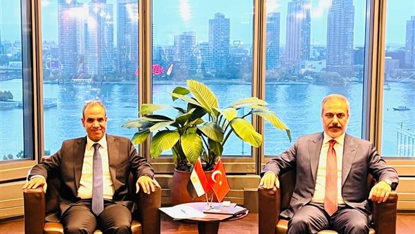 وزير الخارجية بدر عبدالعاطي ونظيره التركي 