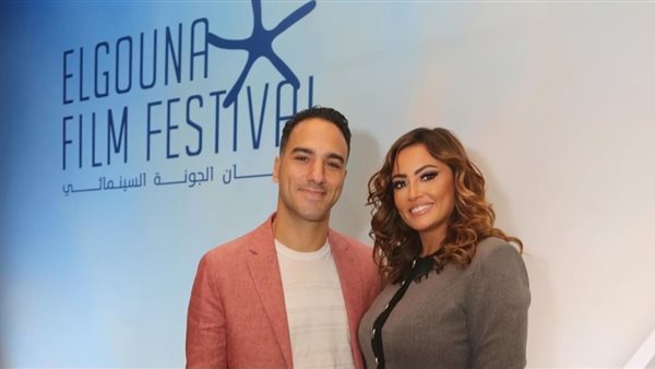 الفنانة بشرى وزوجها خالد حميدة