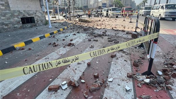 سقوط بلكونة بالاسكندرية اليوم