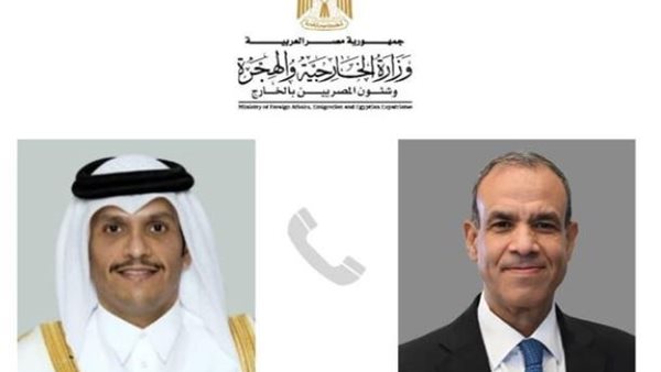 وزير الخارجية يتواصل مع رئيس الوزراء ووزير الخارجية القطري