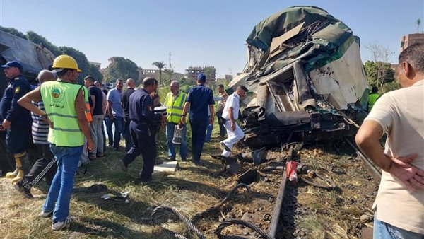حادث قطار المنيا اليوم