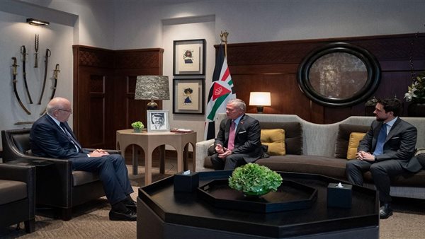لقاء بين العاهل الأردني ورئيس الوزراء اللبناني نجيب ميقاتي