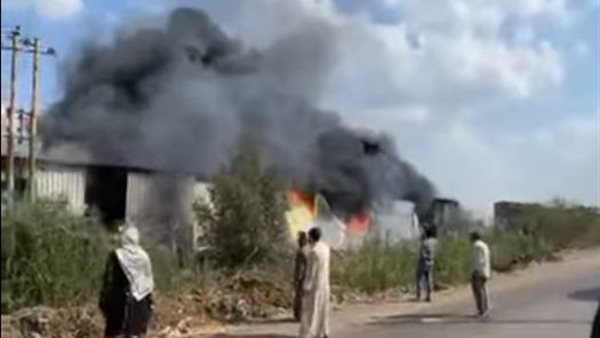 حريق بمصنع قطن بمركز المحلة 