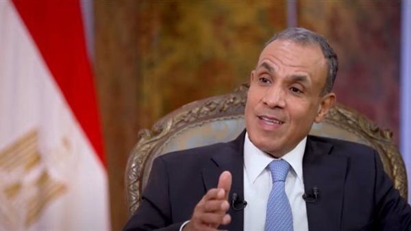  بدر عبد العاطي وزير الخارجية خلال لقاءه بالقاهرة الإخبارية