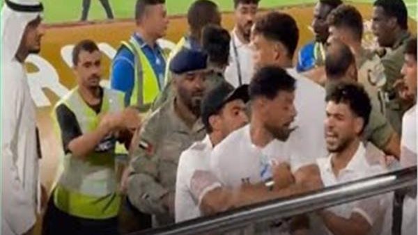 مشادة لاعبي الزمالك مع الأمن