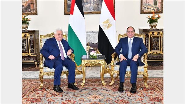 الرئيس السييس ونظيره الفلسطيني