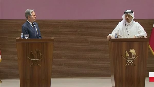 وزير خارجية قطر محمد بن عبد الرحمن ونظيره الأمريكي بلينكن