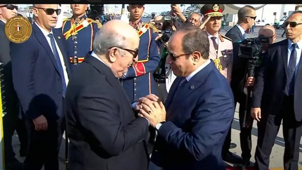 الرئيس السيسي يستقبل نظيره الجزائري عبد المجيد تبون