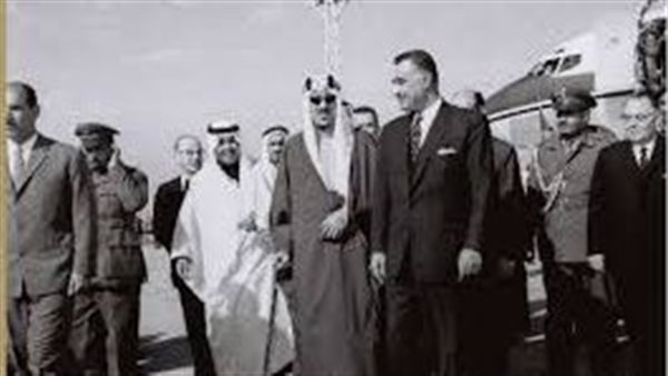الرئيس جمال عبد الناصر والملك سعود