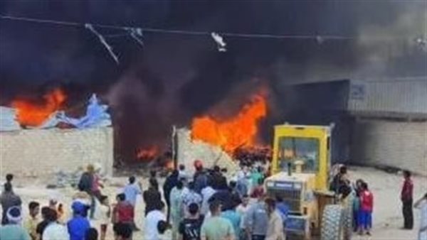 حريق مخزن زيت بالإسكندرية