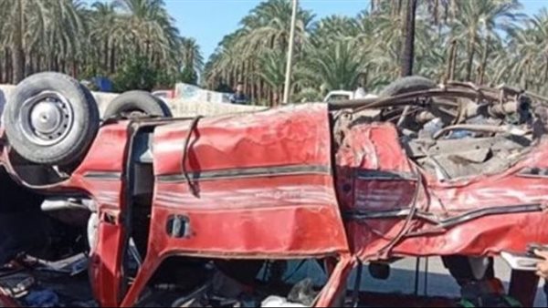 حادث الطريق الصحراوي بالمنيا اليوم 