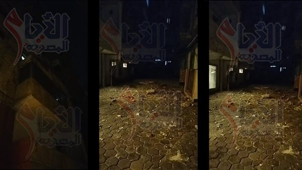بلكونة عقار إسكندرية المنهارة