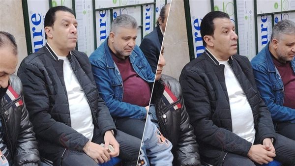 مصطفى كامل في عزاء عادل الفار