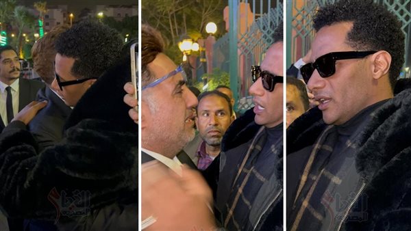 محمد رمضان في عزاء الملحن محمد رحيم 