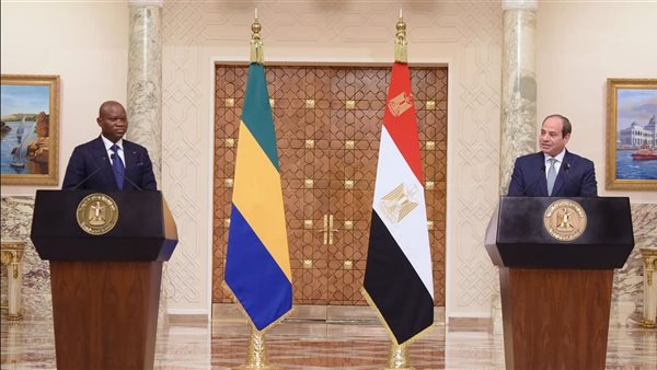 الرئيس السيسي ونظيره الجابوني