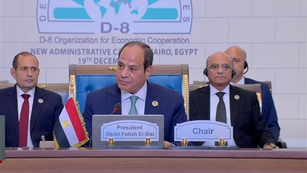 الرئيس السيسي في قمة الثماني النامية