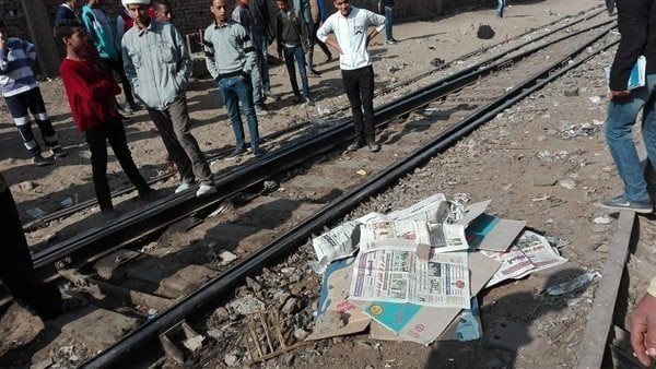 حادث دهس شاب أسفل قطار شبرا الخيمة اليوم