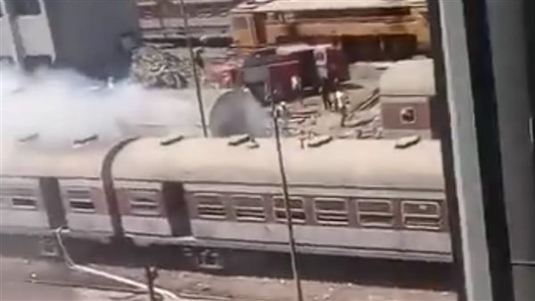 حريق قطار بمحطة دراو اليوم 
