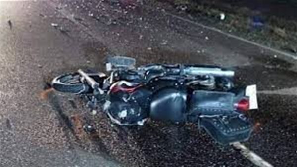حادث انقلاب دراجة نارية 