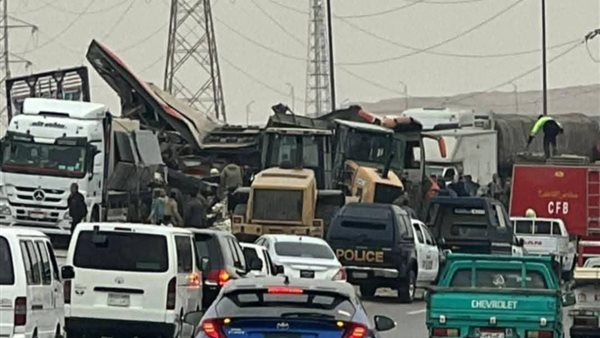 حادث الدائري الاوسطي حلوان