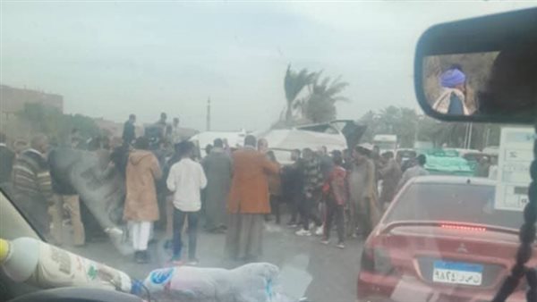 حادث الطريق الزراعي بالمنيا
