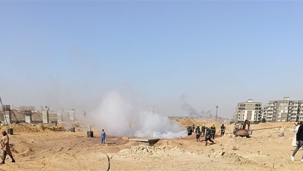 حريق منطقة التوسيعات الشمالية بـ 6 أكتوبر اليوم