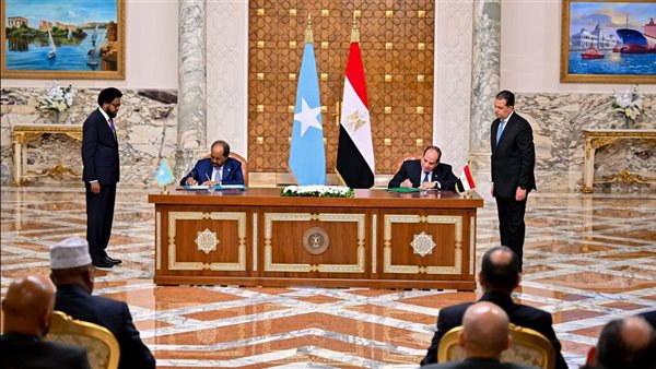 الرئيس السيسي ونظيره الصومالي
