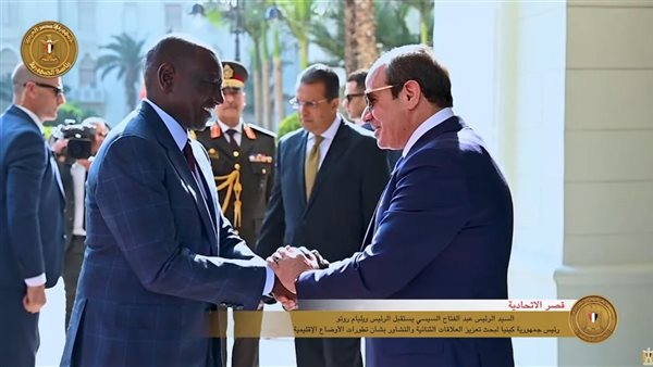 الرئيس عبد الفتاح السيسي، رئيس الجمهورية، ونظيره الكيني