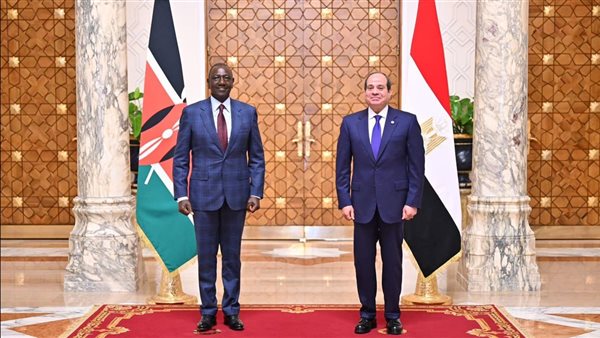 الرئيس عبد الفتاح السيسي، رئيس الجمهورية، ونظيره الكيني