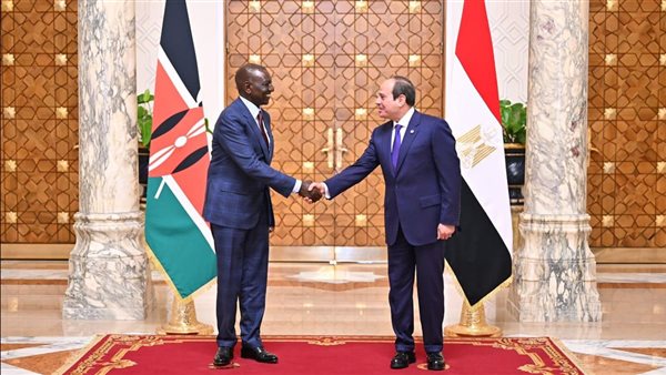 الرئيس عبد الفتاح السيسي، رئيس الجمهورية، ونظيره الكيني