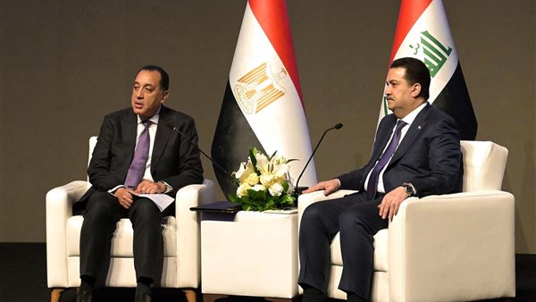 الدكتور مصطفى مدبولي، رئيس مجلس الوزراء، ونظيره العراقي