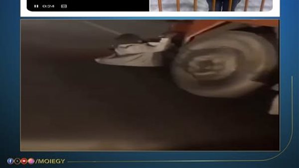 حادث دهس سيارة نقل لشخص 