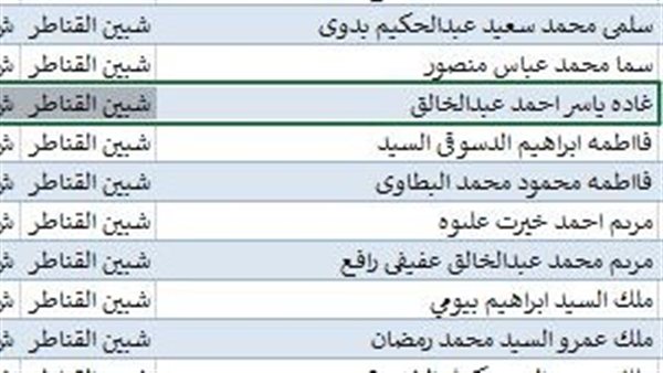 نتيجة الشهادة الإعدادية محافظة القليوبية pdf الترم الأول 