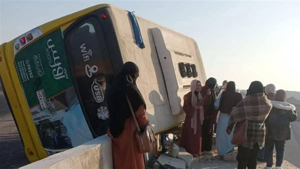 صور حادث أتوبيس سوهاج اليوم