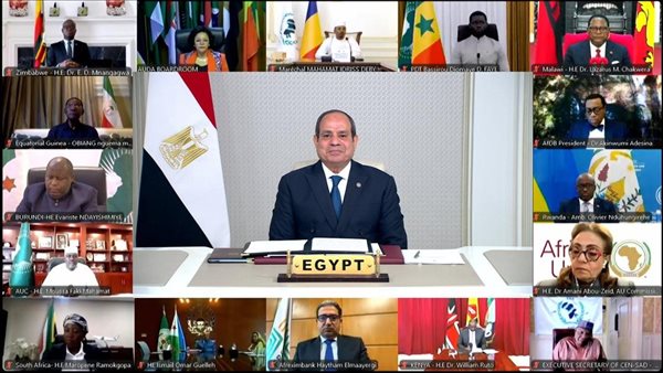 الرئيس عبدالفتاح السيسي خلال الاجتماع