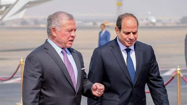 الرئيس السيسي وملك الأردن 