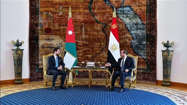 الرئيس عبد الفتاح السيسي، رئيس الجمهورية، وولي عهد الأردن