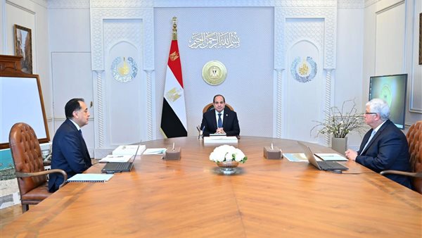 الرئيس عبد الفتاح السيسي، رئيس الجمهورية، ومصطفى مدبولي