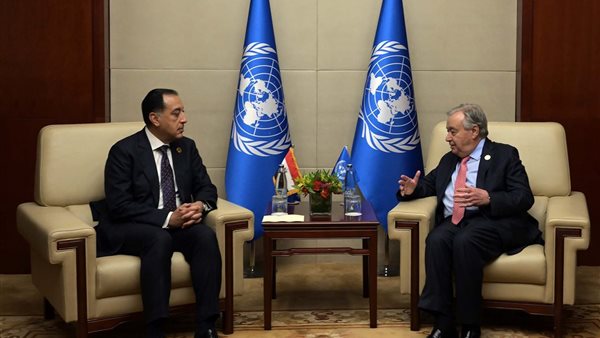 لقاء مصطفى مدبولي والأمين العام للأمم المتحدة