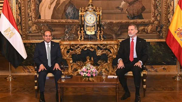 الرئيس عبد الفتاح السيسي، رئيس الجمهورية، وملك إسبانيا
