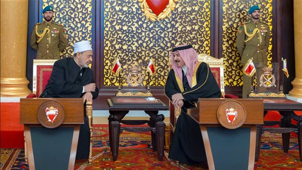 لقاء ملك البحرين وشيخ الأزهر
