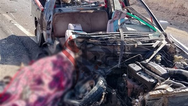 حادث الطريق الصحراوي بسوهاج اليوم