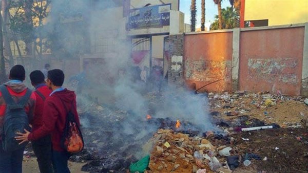 حريق مدرسه إمبابة اليوم 