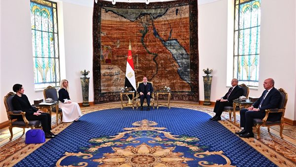 الرئيس عبد الفتاح السيسي، ورئيسة مجلس النواب القبرصي