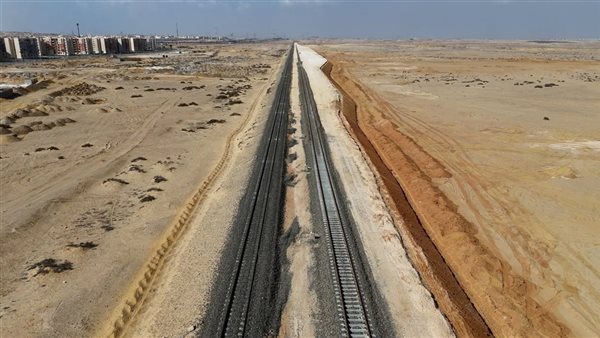 نسب تنفيذ خط سكة حديد الروبيكى/ العاشر / بلبيس