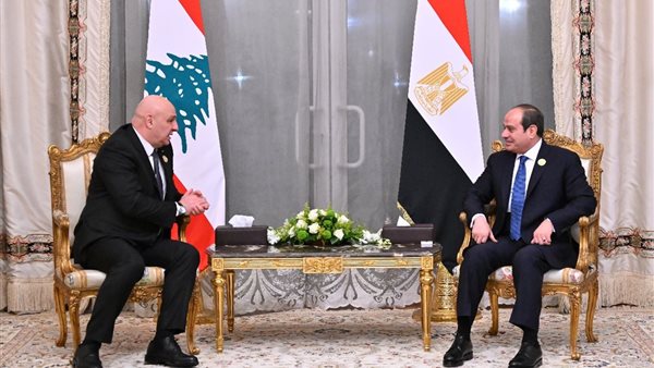 لقاء الرئيس السيسي بنظيره اللبناني جوزيف عون