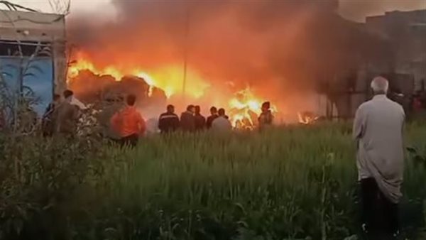 حريق مصنع قطن بالغربية