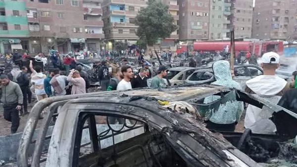 حريق جراج الخصوص